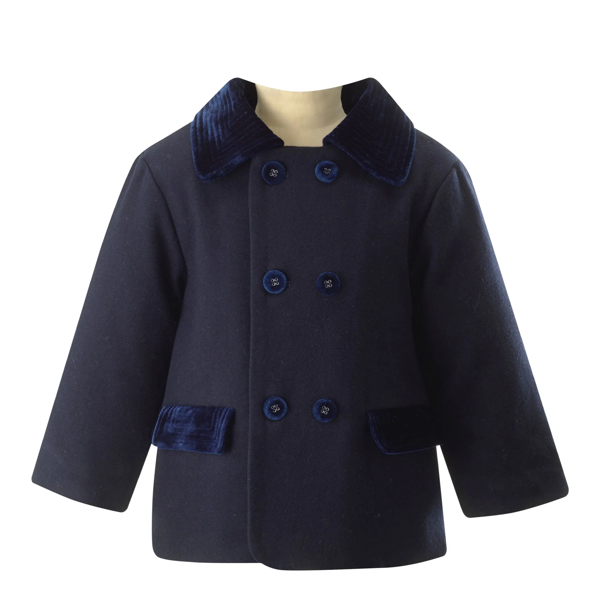 Navy Double Breasted Coat