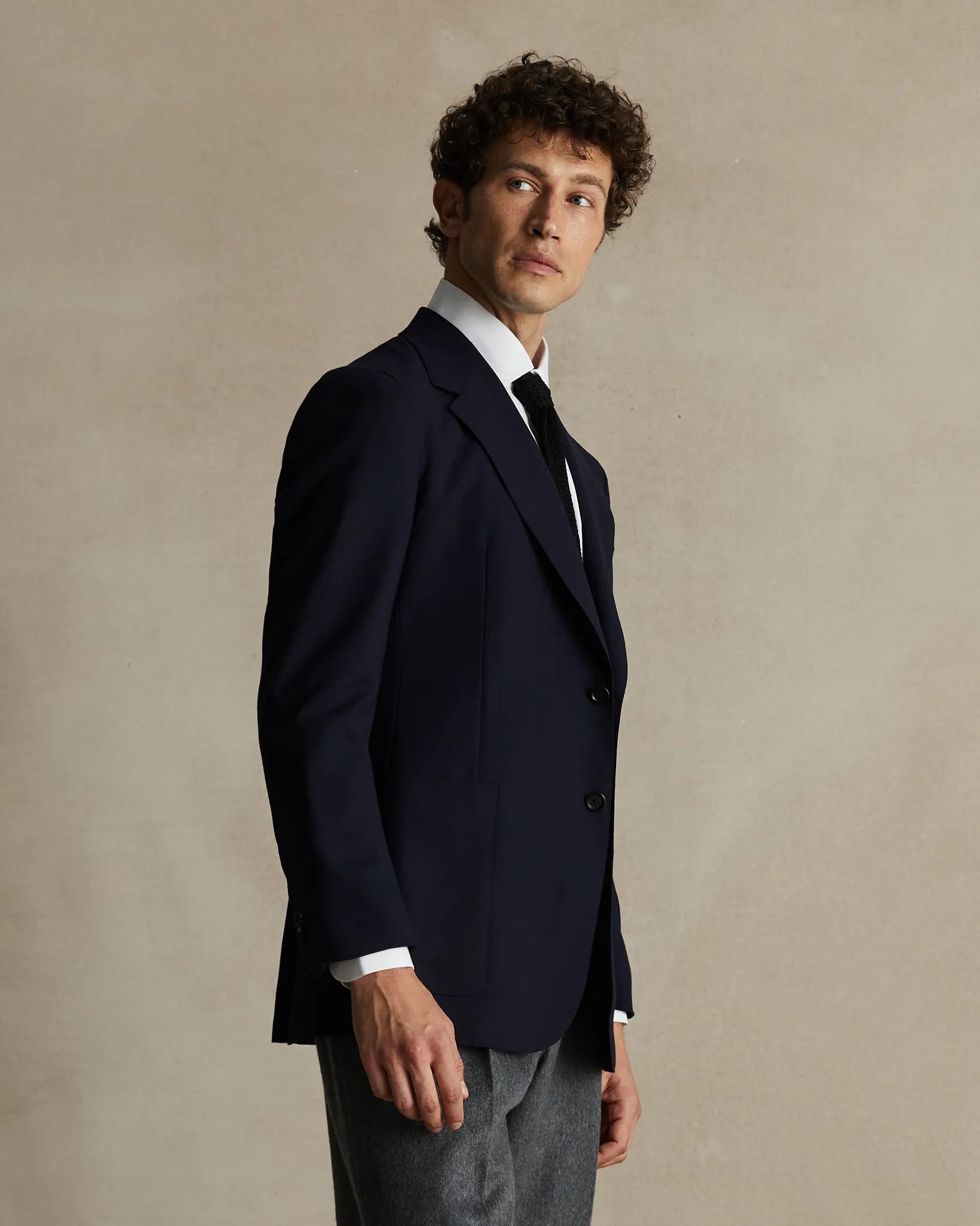 Navy Merino Blazer