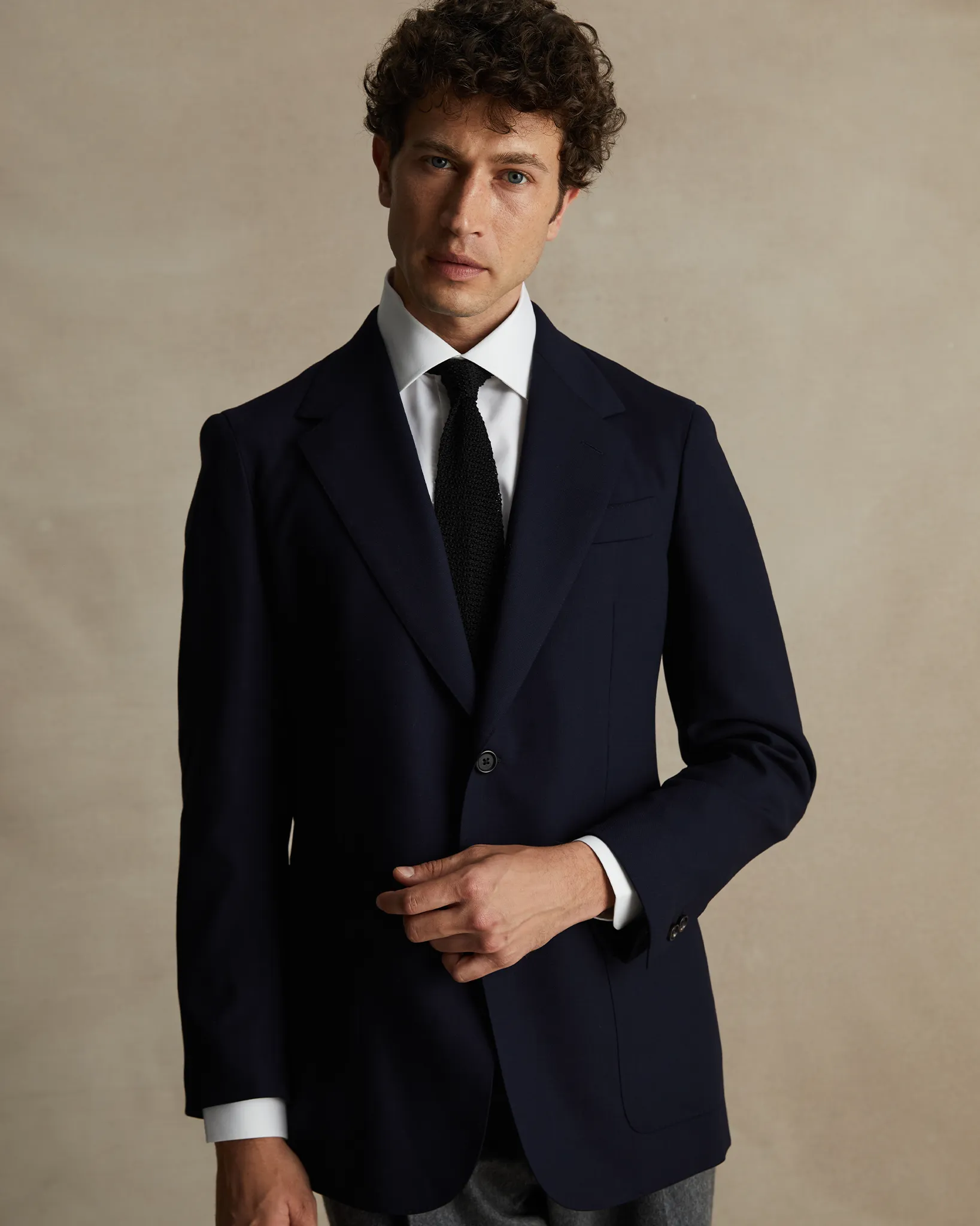 Navy Merino Blazer