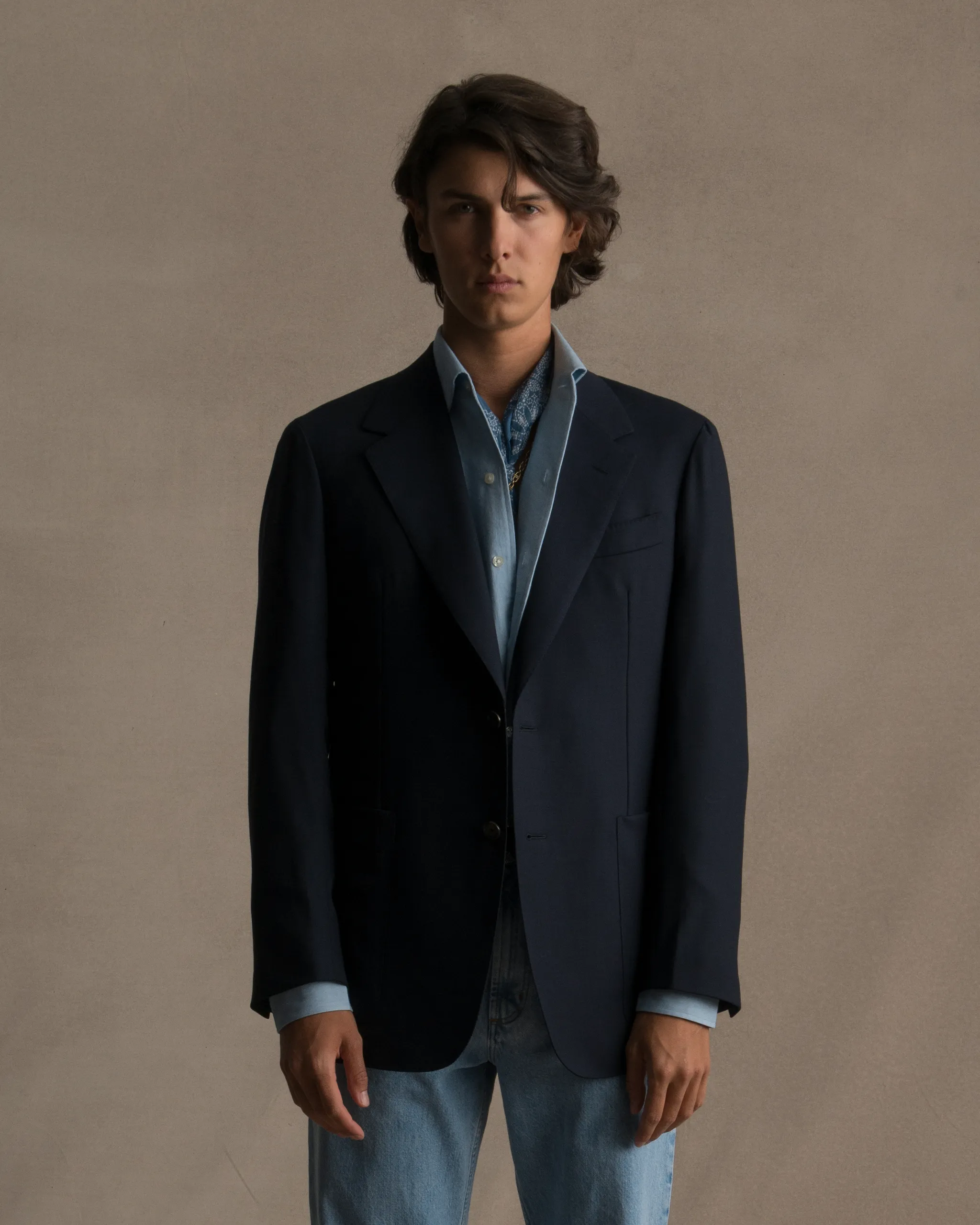 Navy Merino Blazer