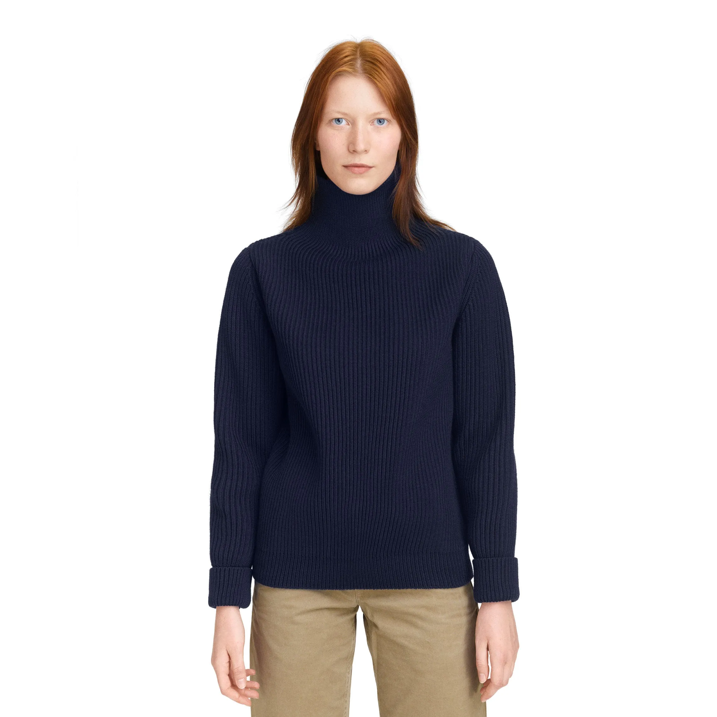 Navy Turtleneck Light Indigo