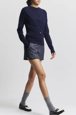 Nixon Cropped Cardigan, Navy