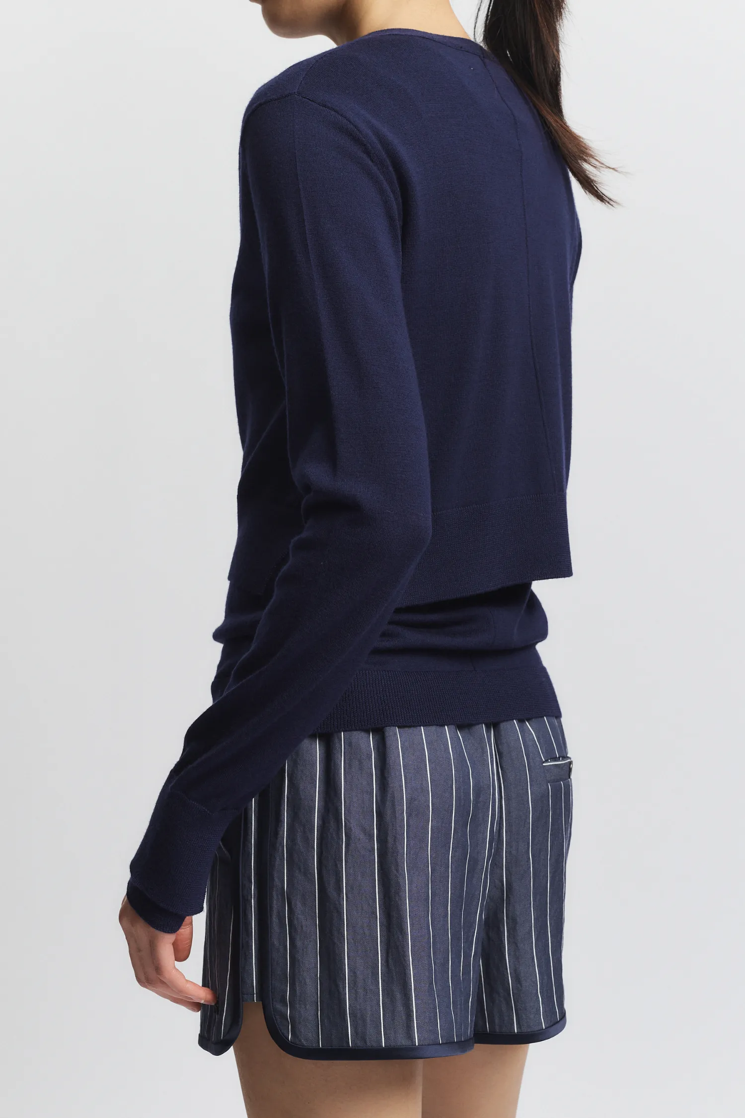 Nixon Cropped Cardigan, Navy