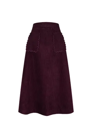 Pearl plum skirt