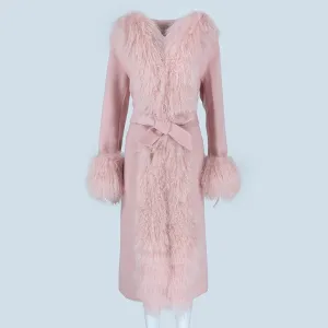 Perfect Opportunity Women's Cashmere Fur Coat