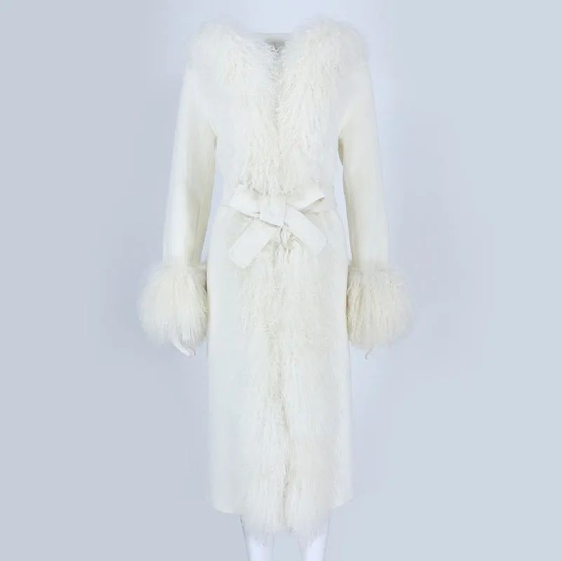 Perfect Opportunity Women's Cashmere Fur Coat