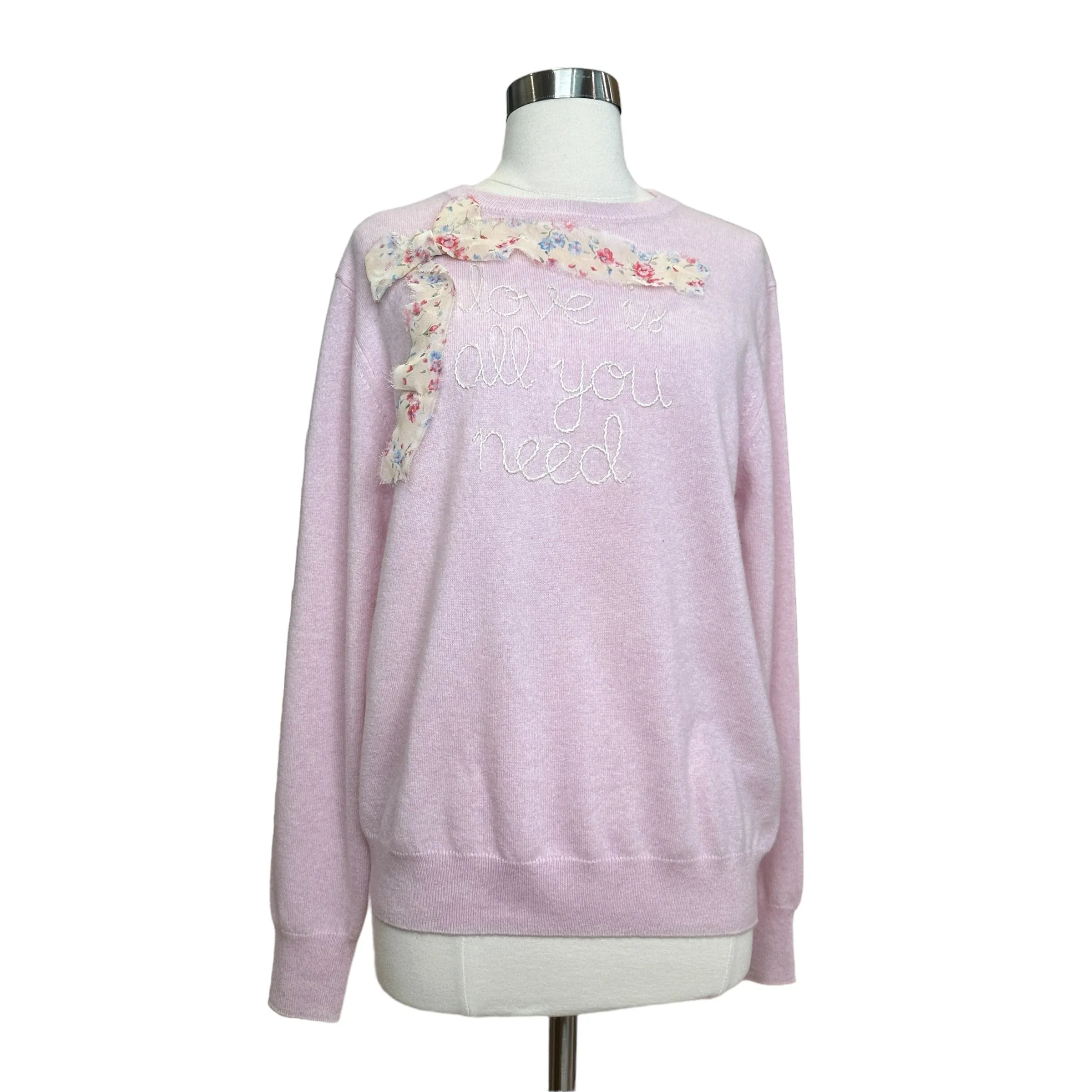 Pink Cashmere Sweater - L