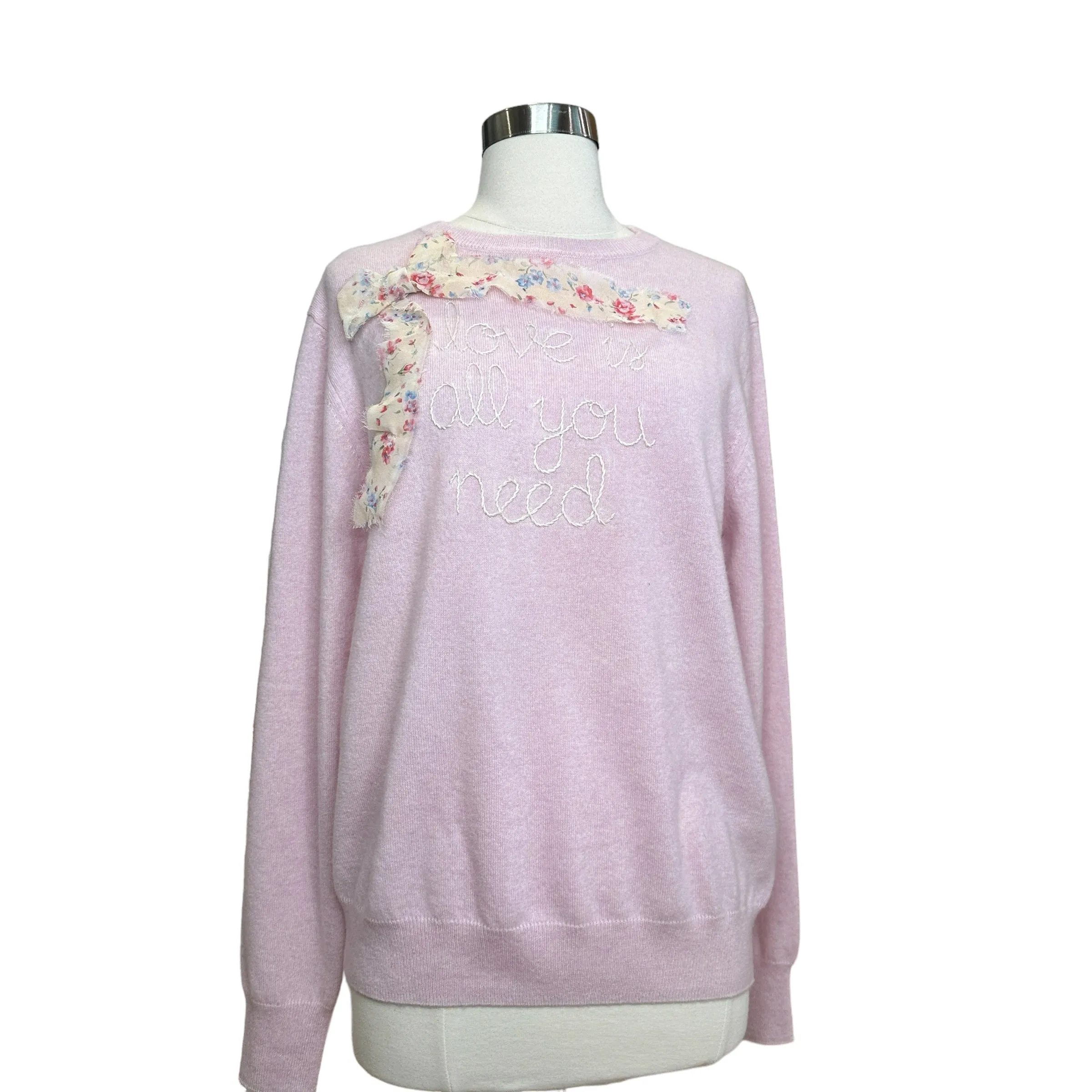 Pink Cashmere Sweater - L