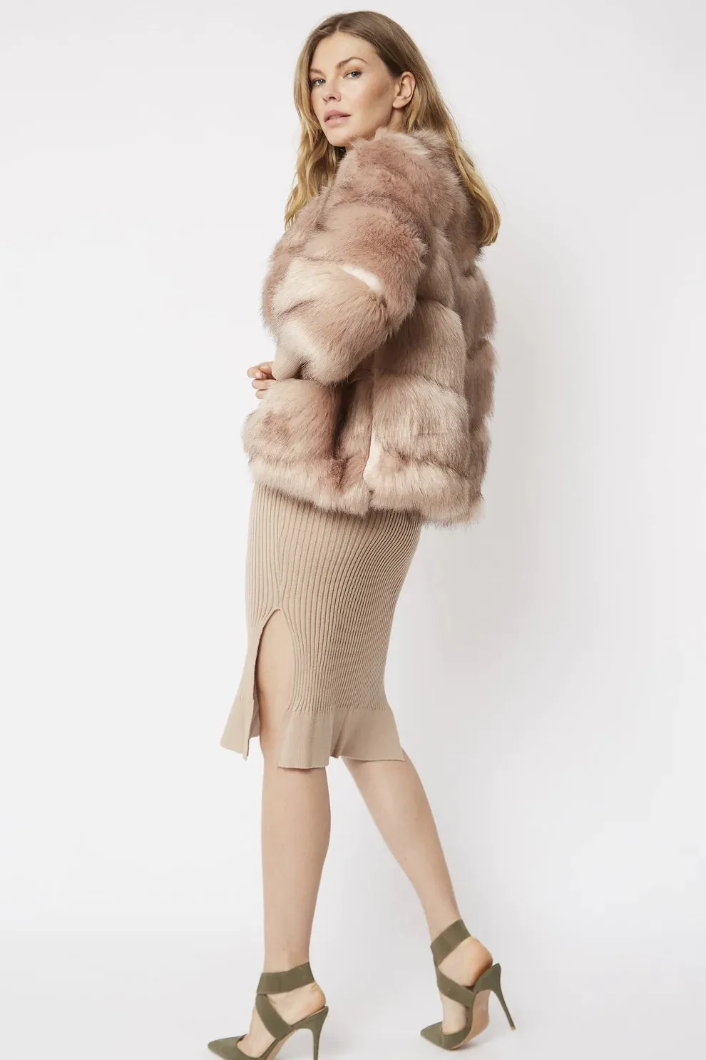 Pink Faux Fur Ella Coat