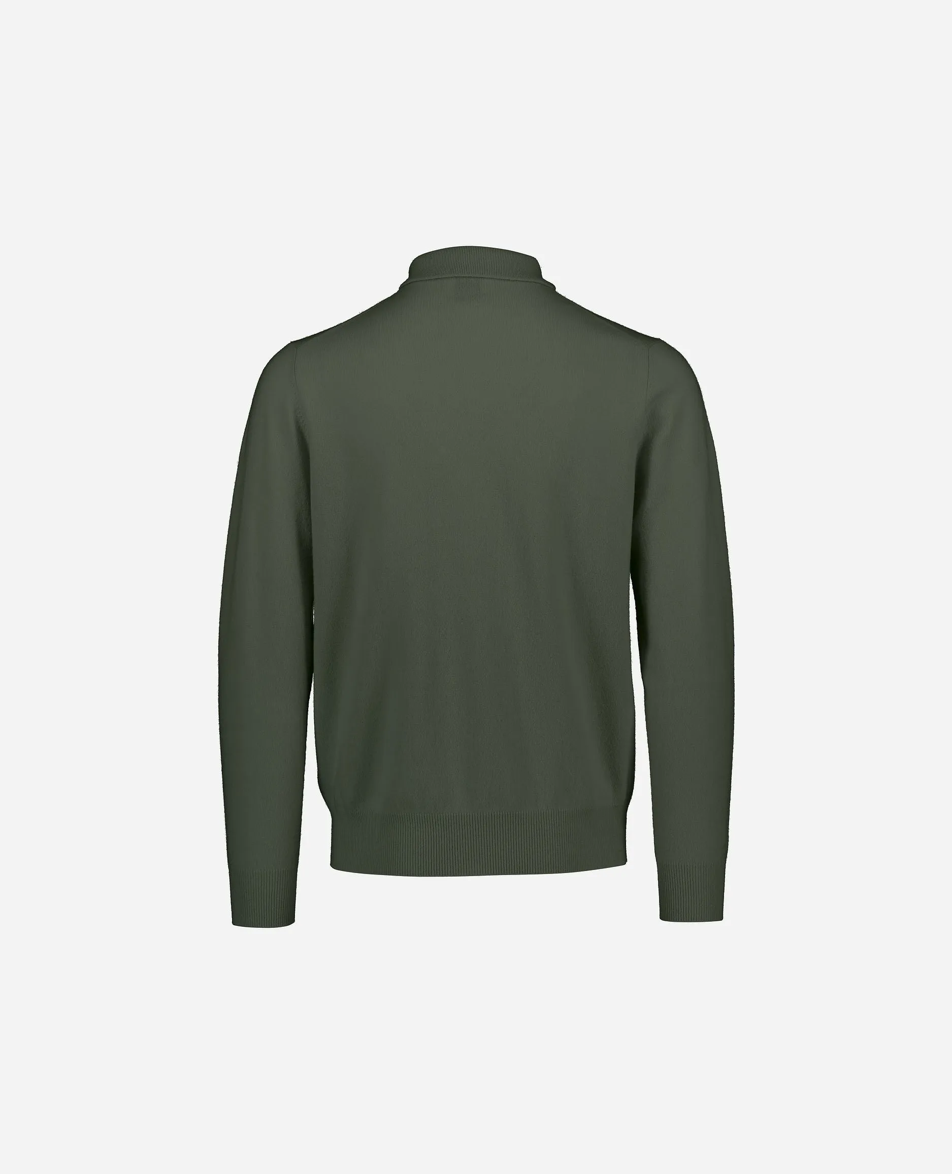 Polo Pullover aus Cashmere in Grün