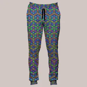 Psychedelic Joggers (UV/RGB, Eco-Friendly, Unisex, Fleece-Lined) | MIRAGE