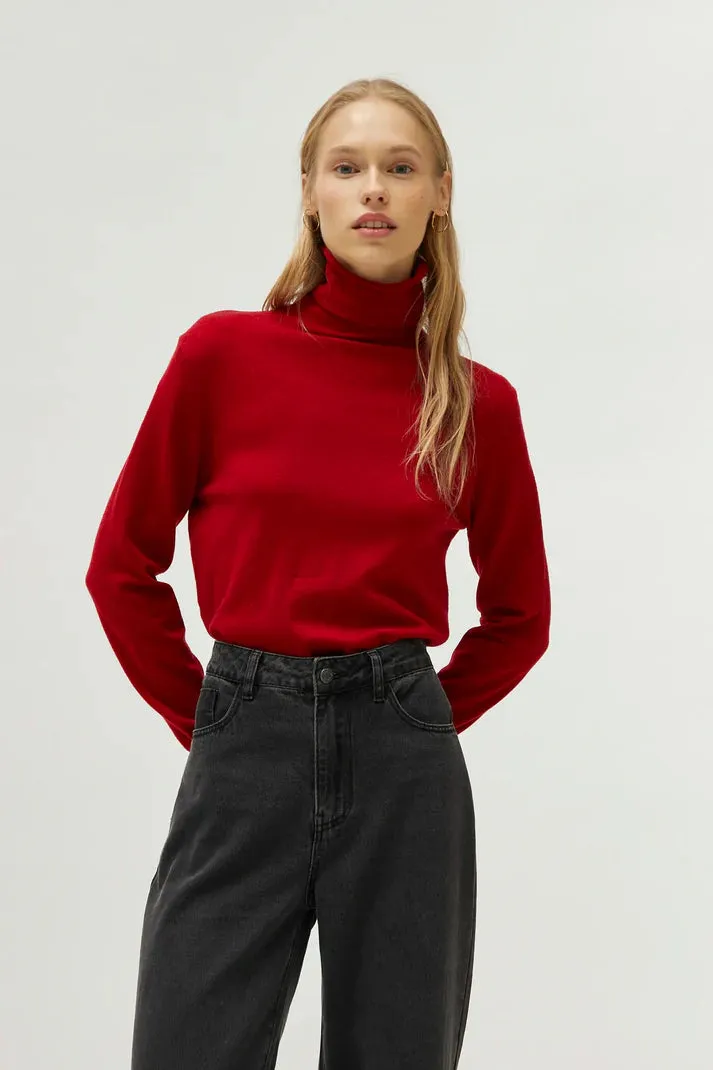 Red Turtleneck