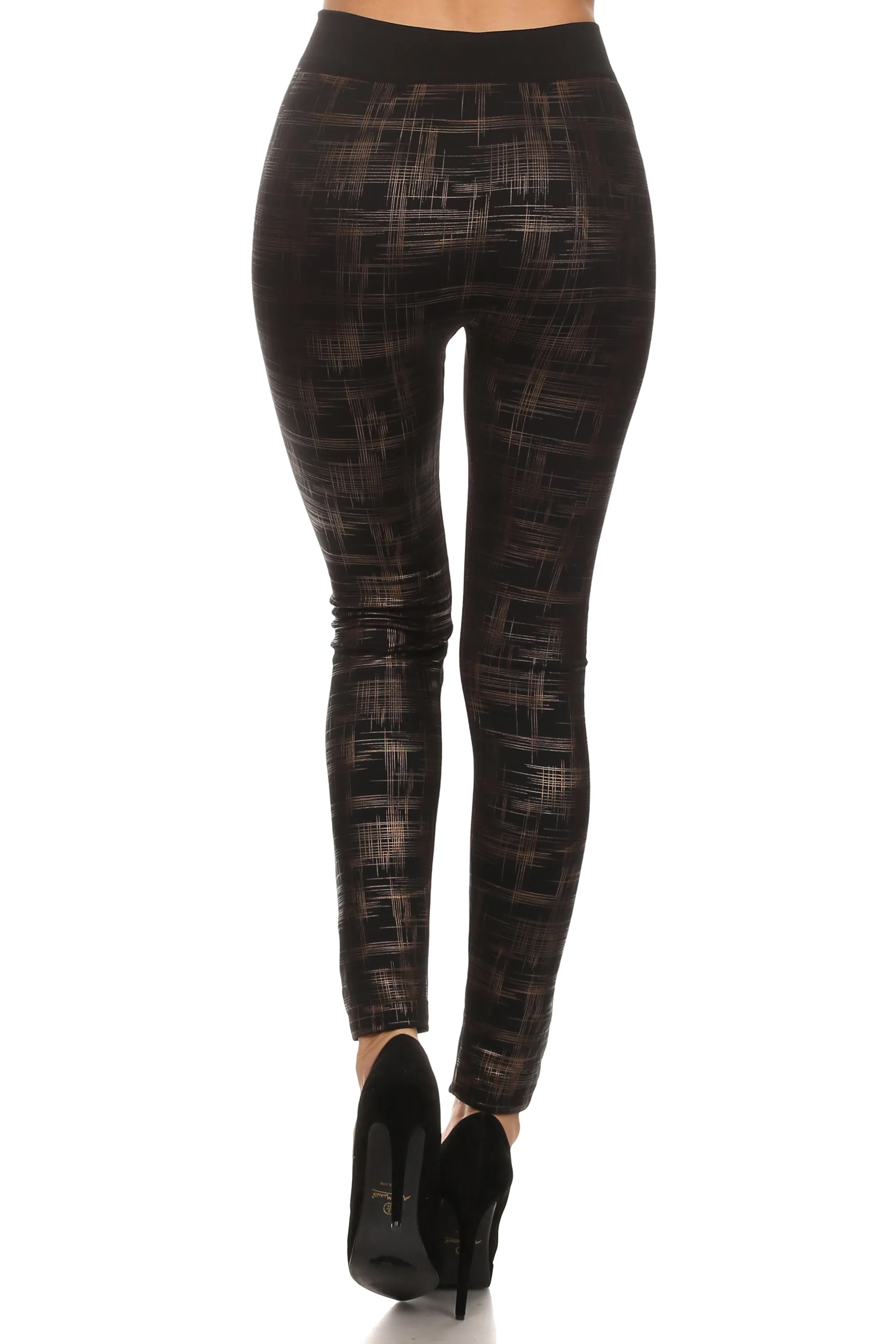 Rose Gold Etched Fleece Lined Legging