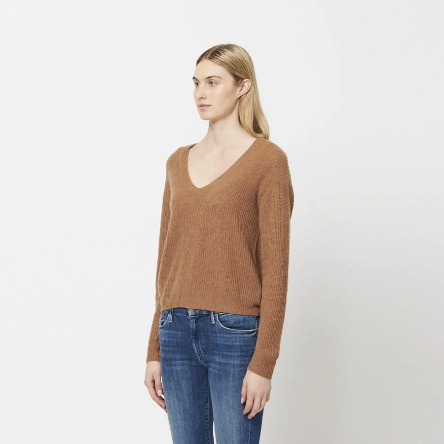 Rose Knit Cashmere Sweater (Cumin)