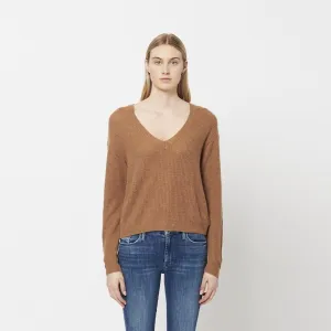 Rose Knit Cashmere Sweater (Cumin)