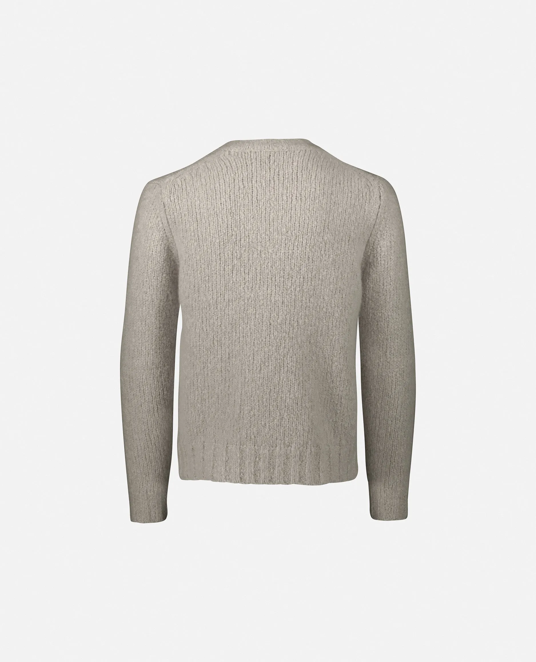 Rundhals Pullover aus Cashmere-Mischung in Grau