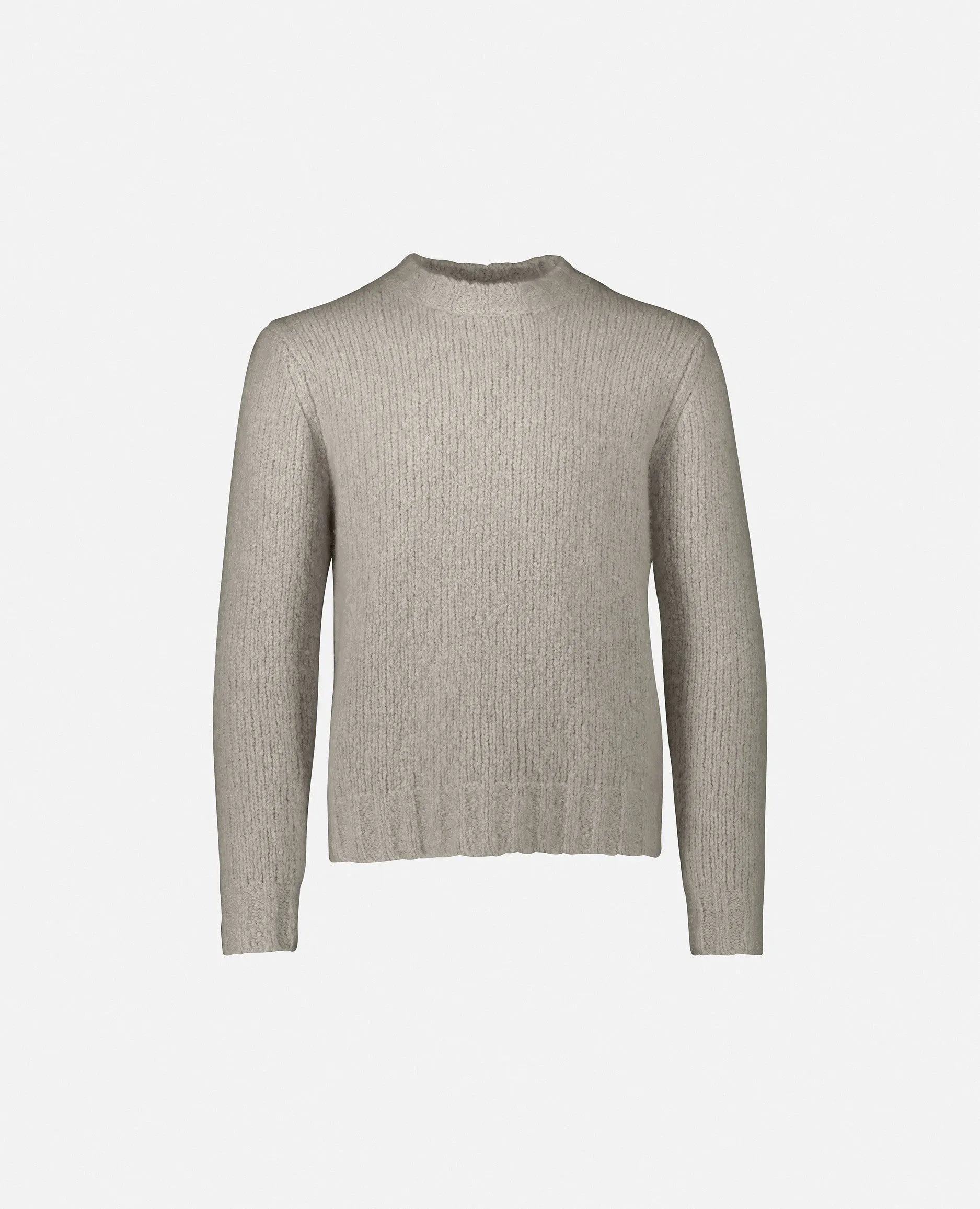 Rundhals Pullover aus Cashmere-Mischung in Grau