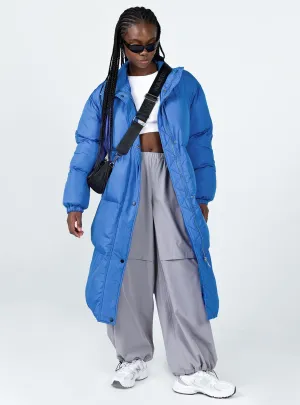 Sanni Longline Puffer Jacket Blue