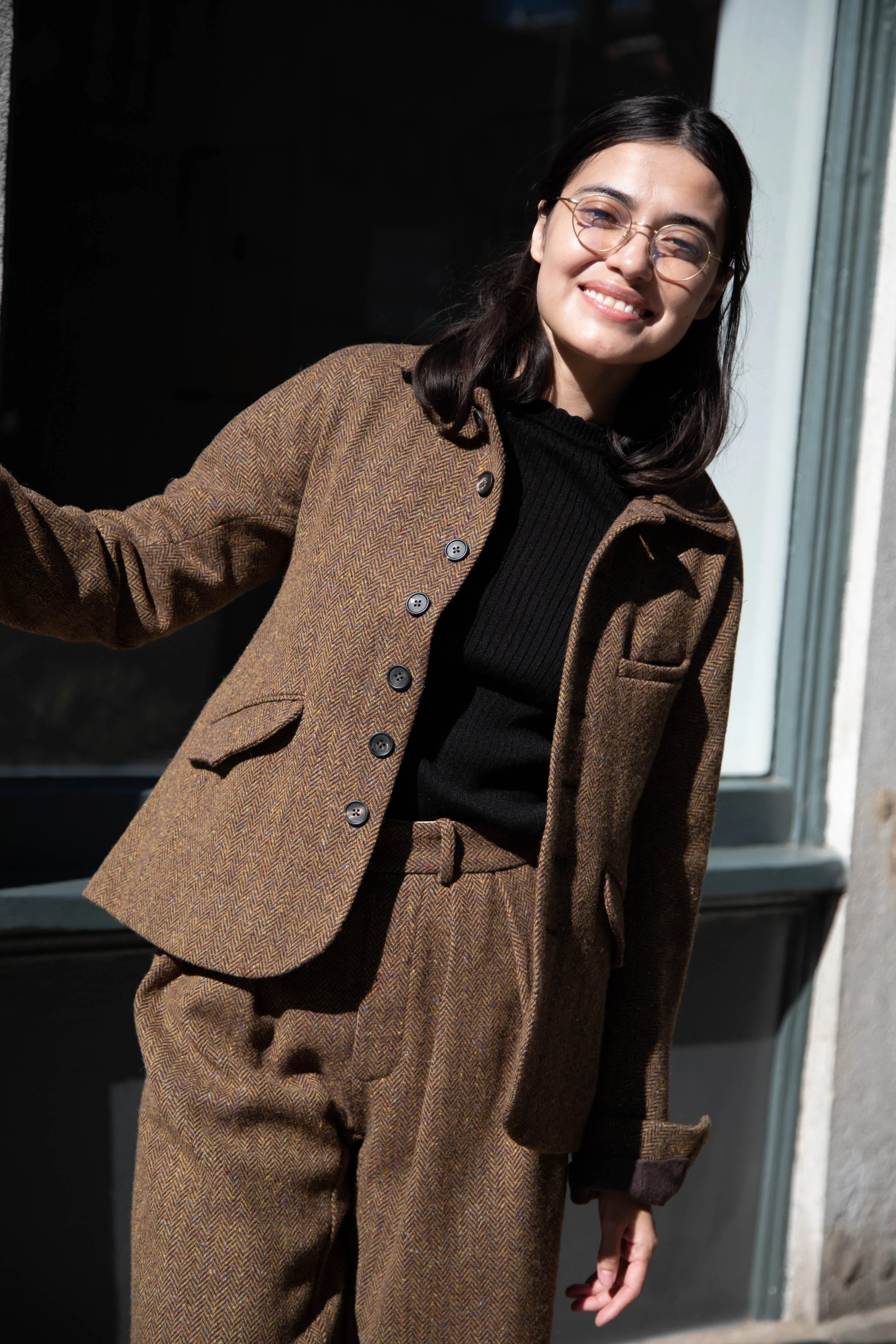 Seventyfive | Student Jacket in Herringbone Donegal