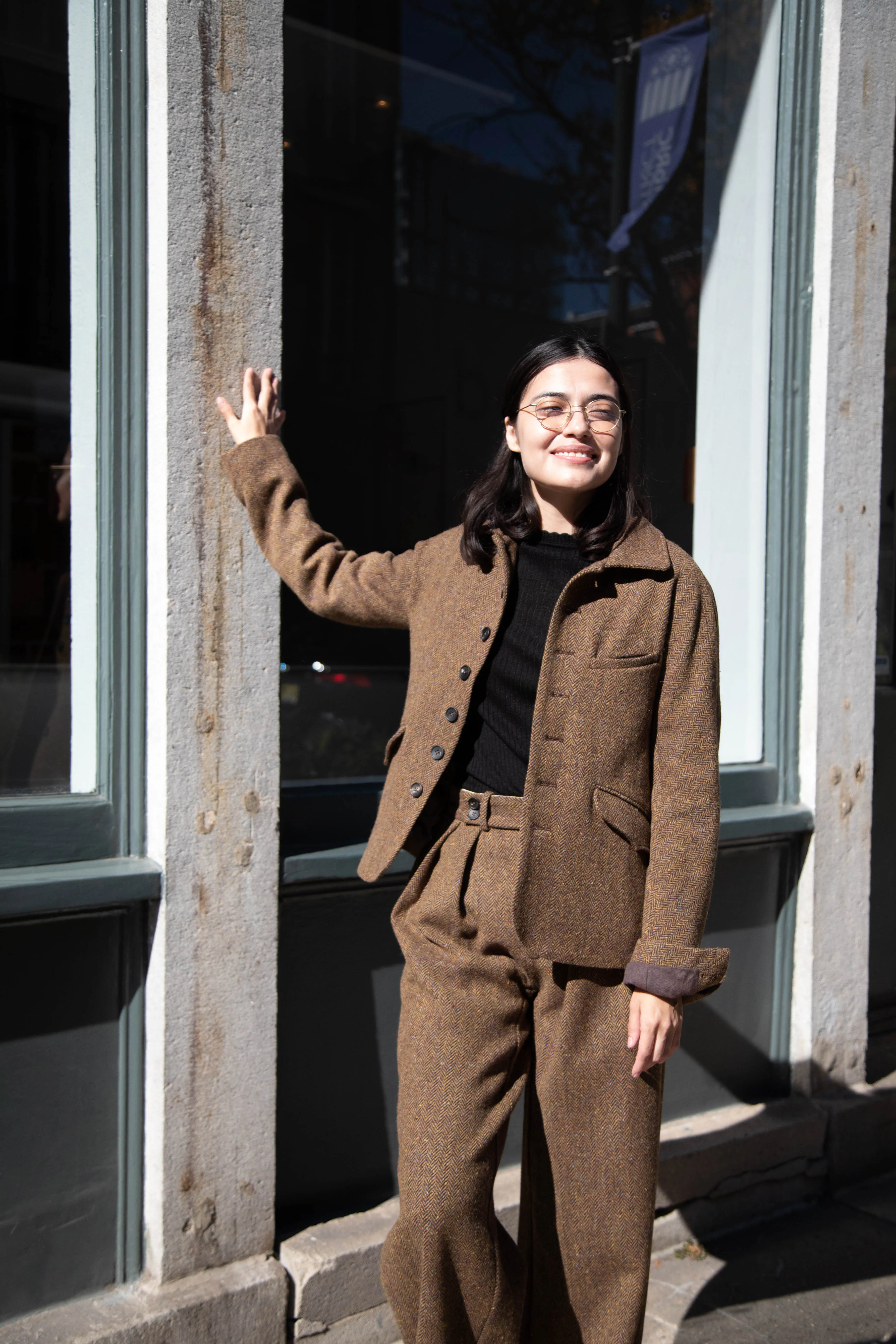 Seventyfive | Student Jacket in Herringbone Donegal