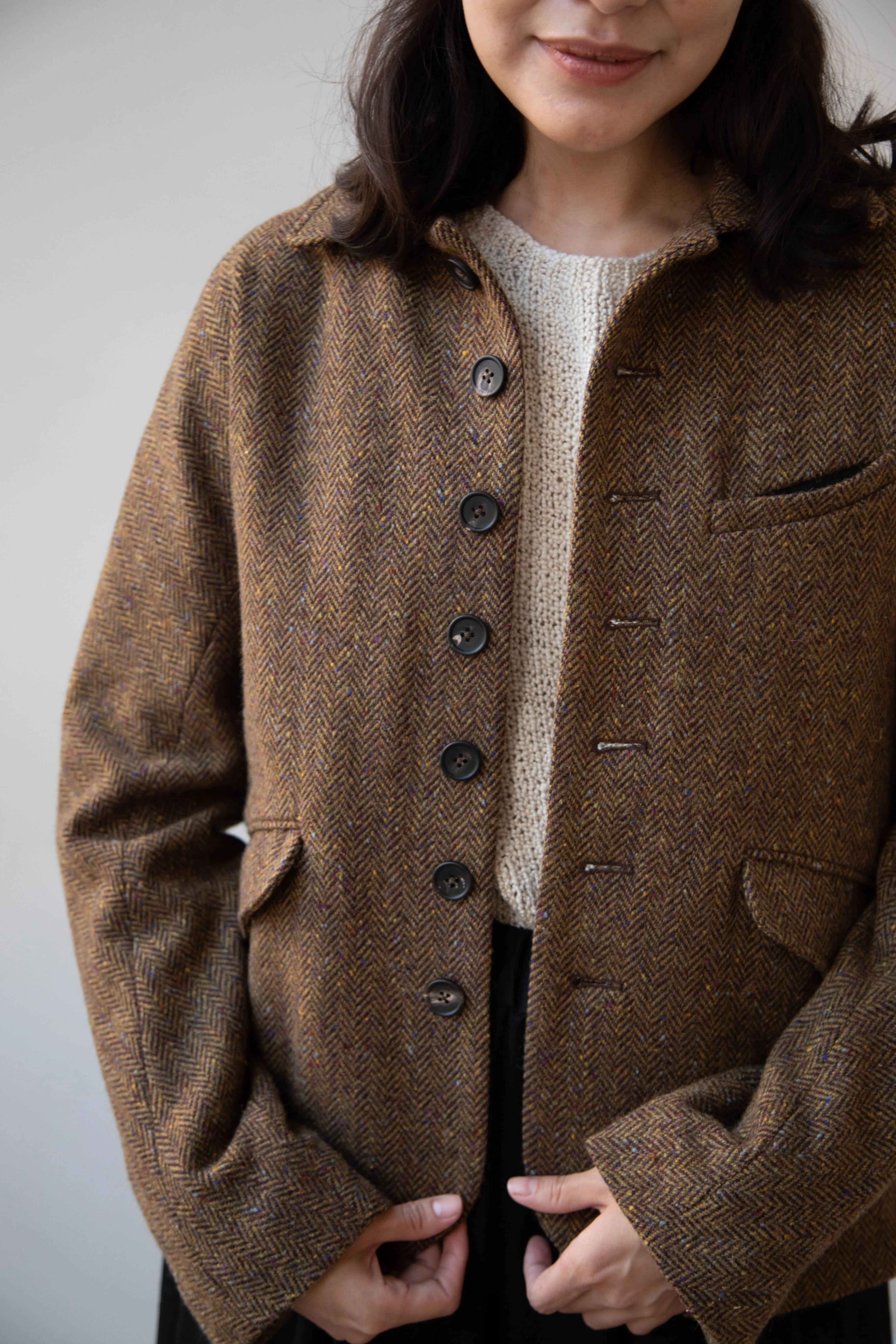 Seventyfive | Student Jacket in Herringbone Donegal