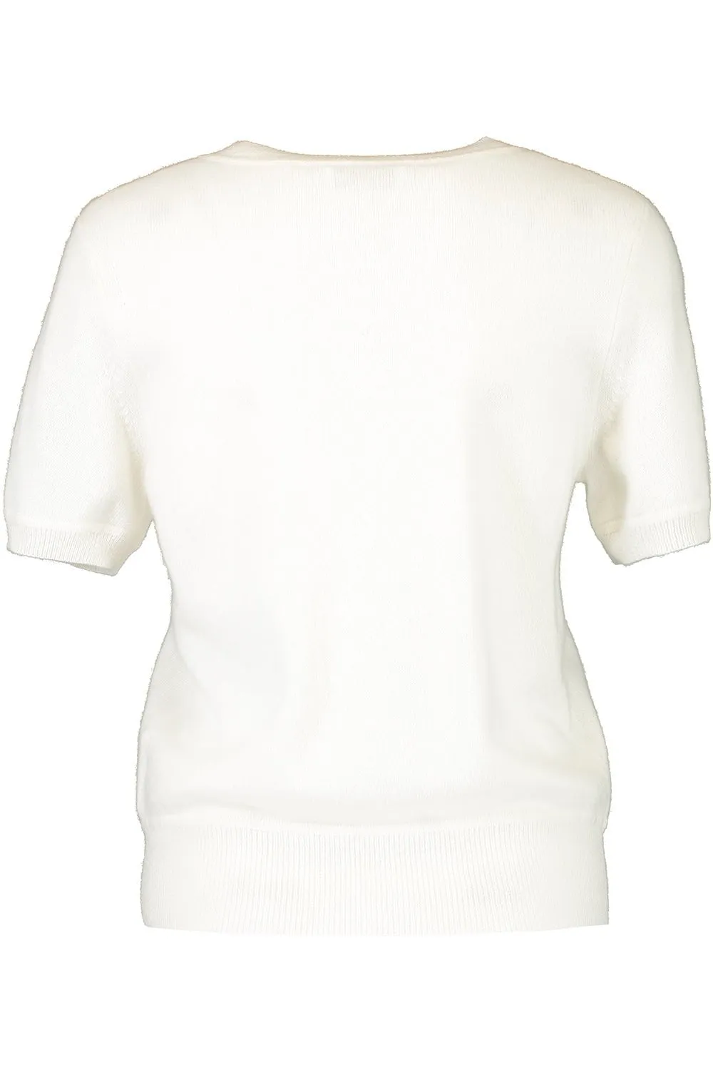 Short Sleeve Cropped Pullover - White