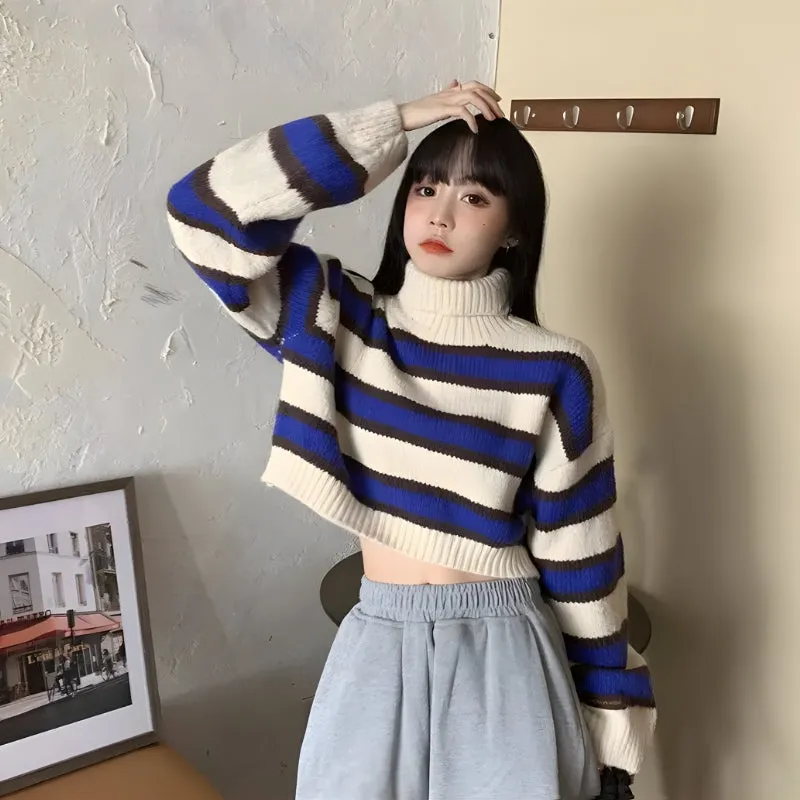 Striped Cropped Sweater