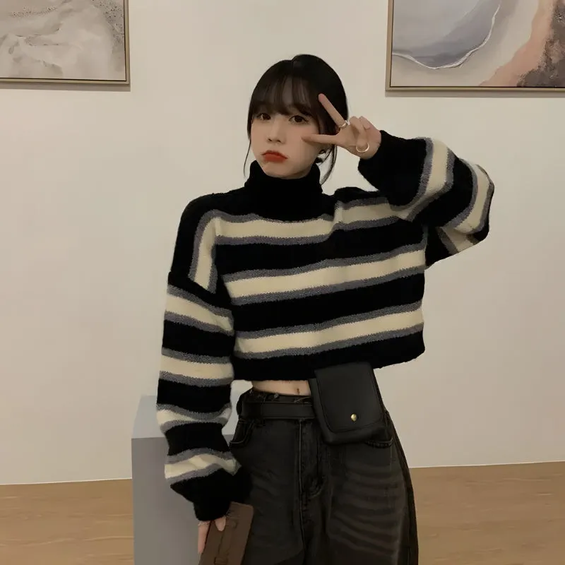 Striped Cropped Sweater