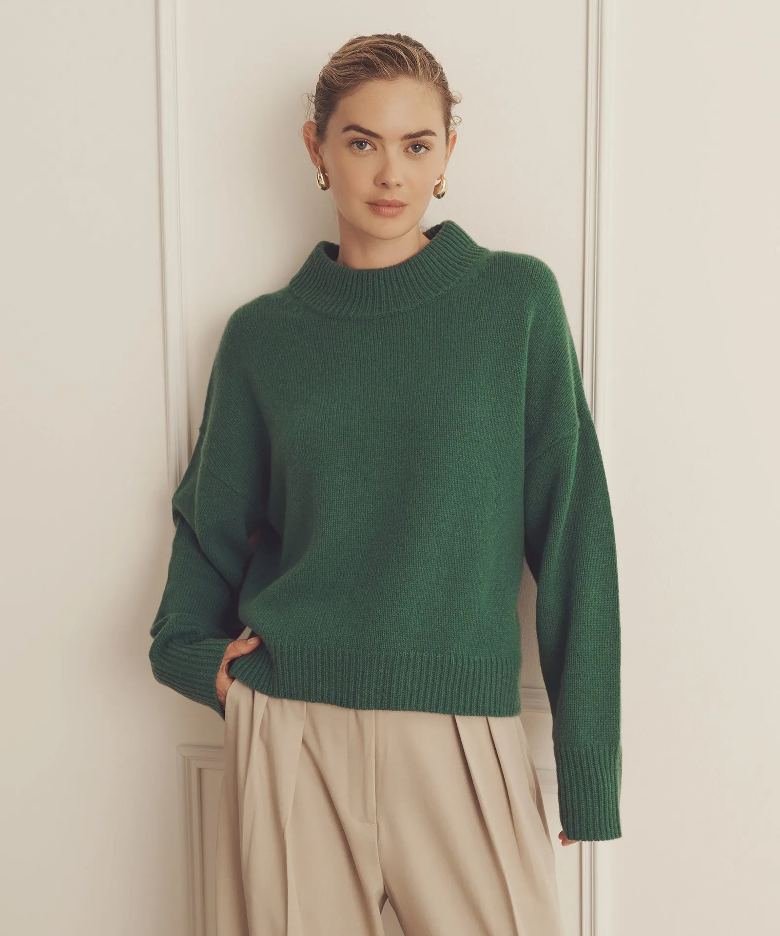 Super Luxe Cashmere Mockneck Sweater