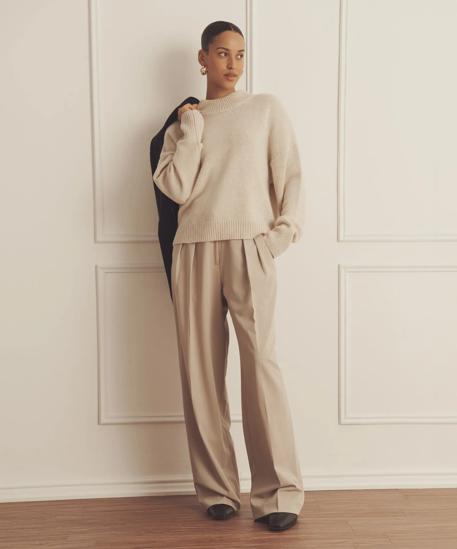 Super Luxe Cashmere Mockneck Sweater