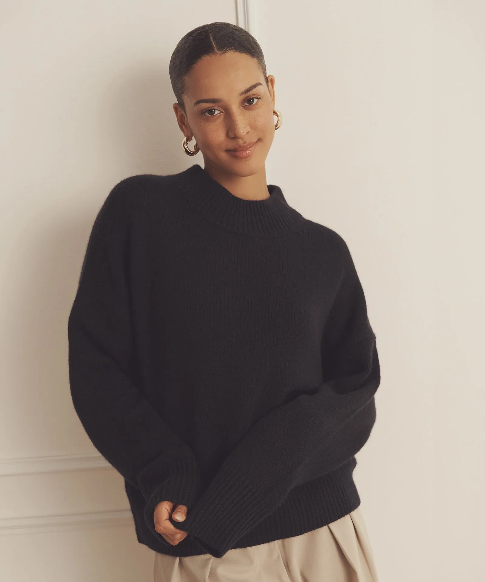 Super Luxe Cashmere Mockneck Sweater