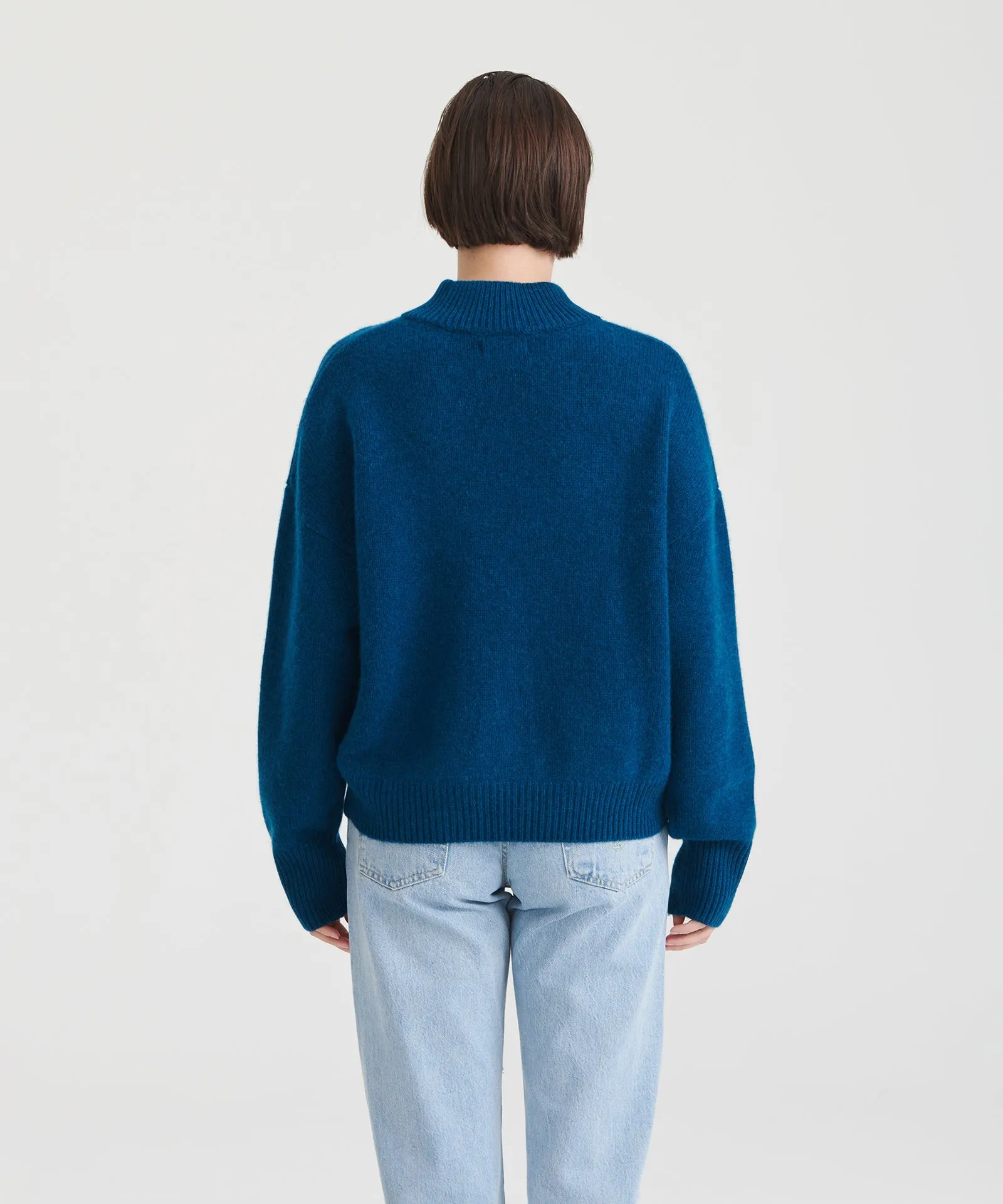 Super Luxe Cashmere Mockneck Sweater