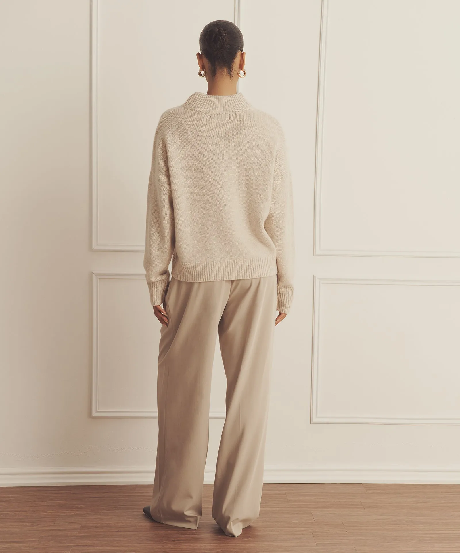 Super Luxe Cashmere Mockneck Sweater