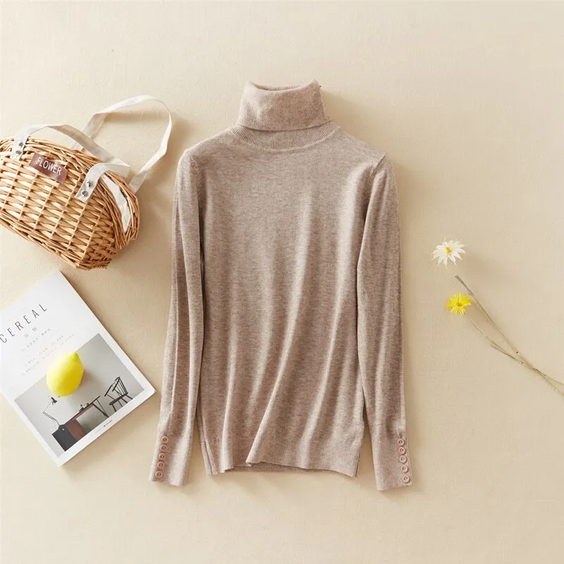 Turtleneck Pullover Knitted Sweater