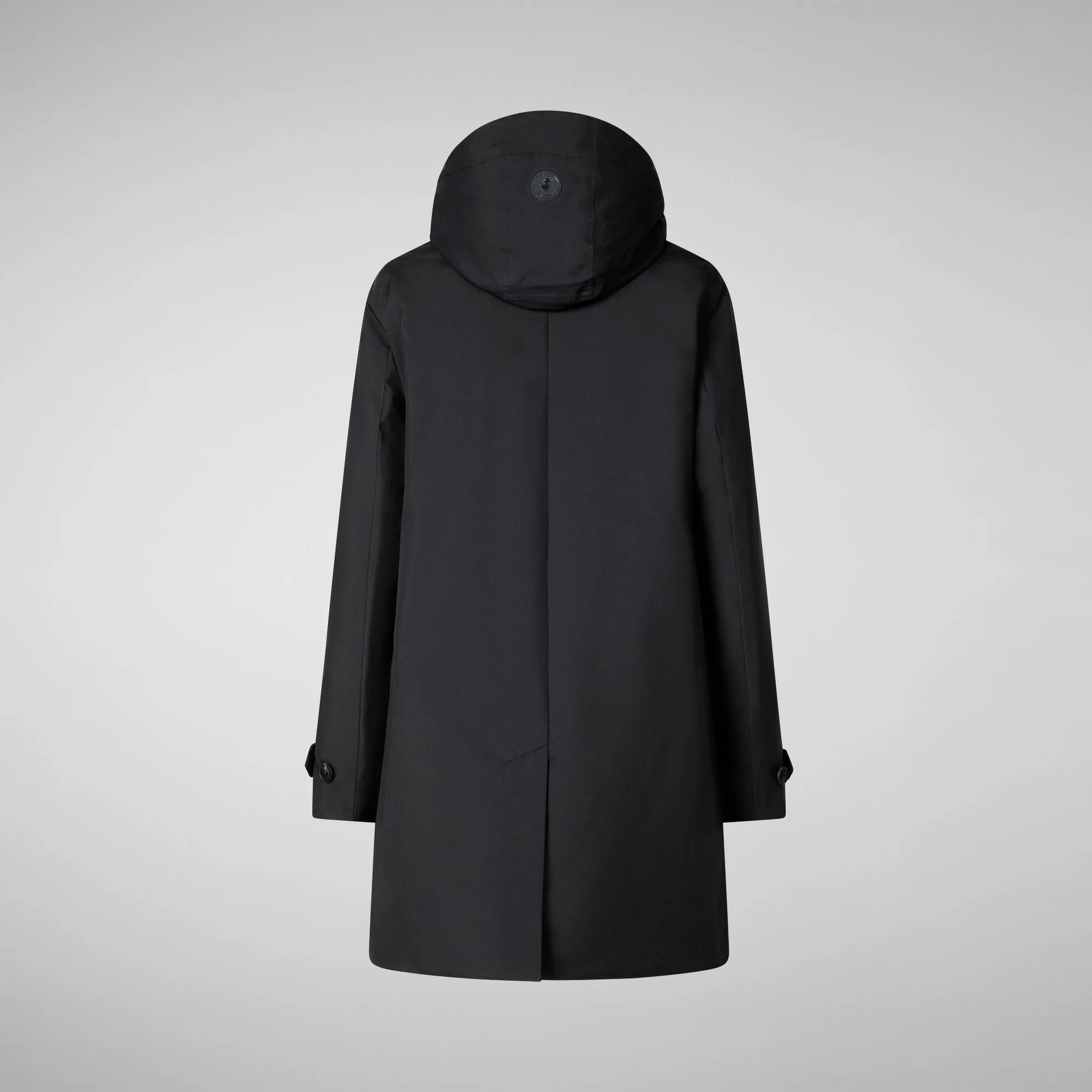 Woman's hooded coat Embie in blue black