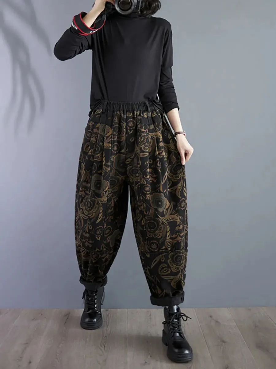 Women Winter Fleece-lined Harem Pants