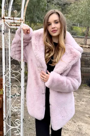 Women's Short Duchess Coat in "Plush Blush Pink"