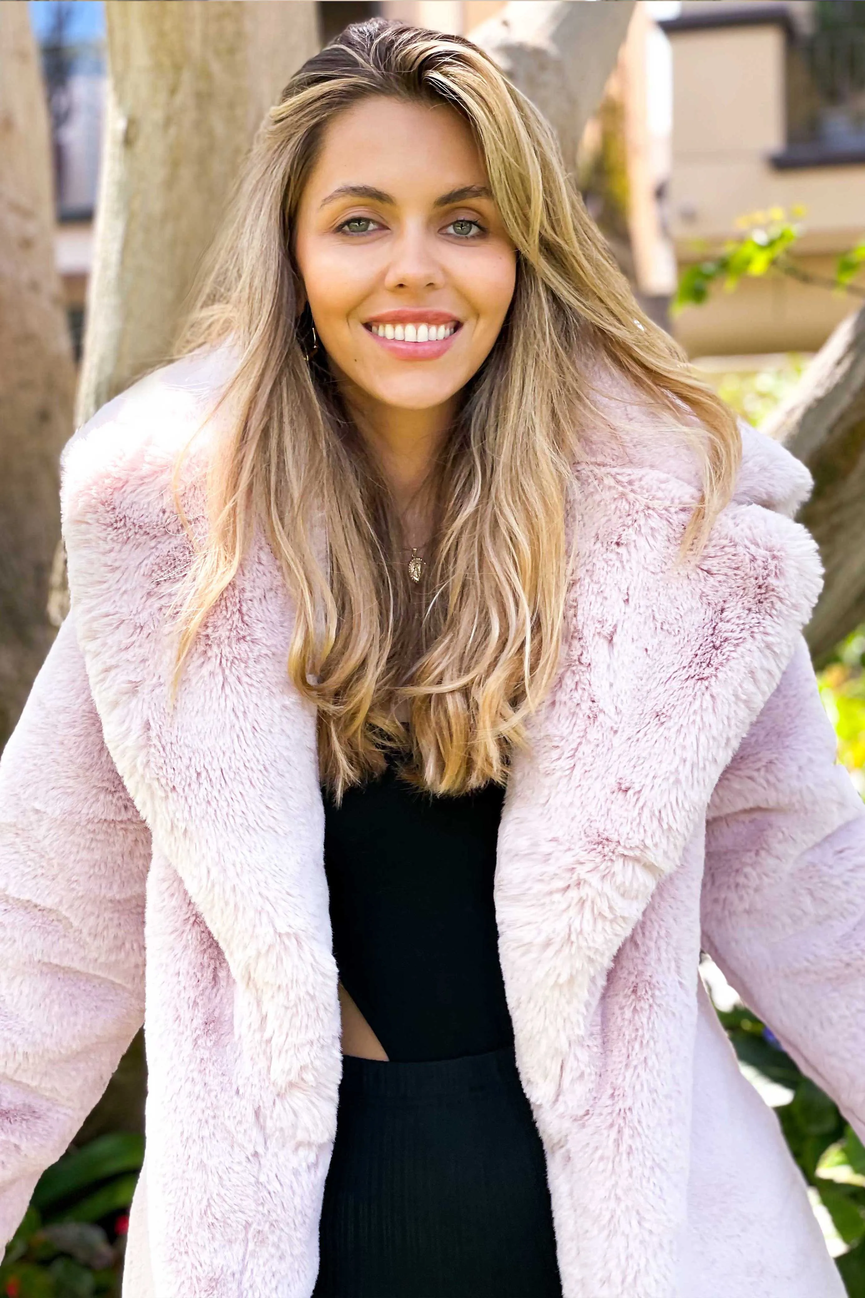 Women's Short Duchess Coat in "Plush Blush Pink"