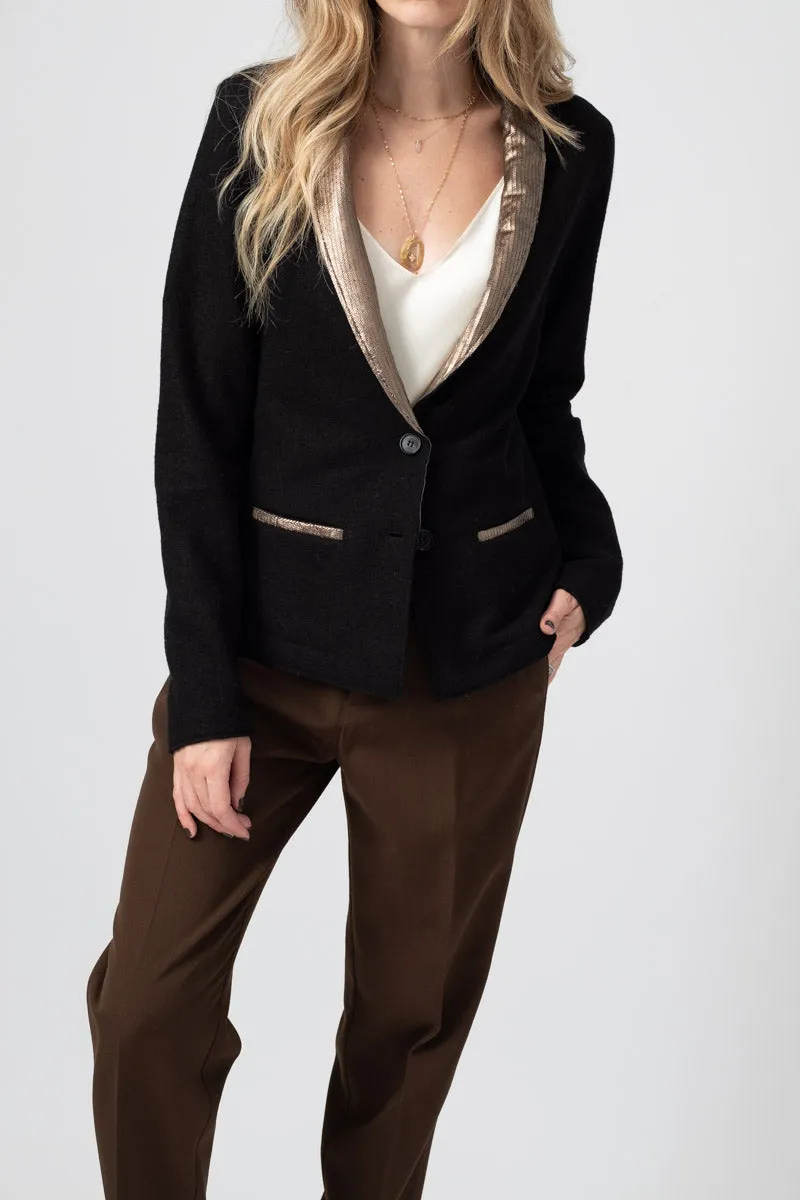 Wool Blazer in Black