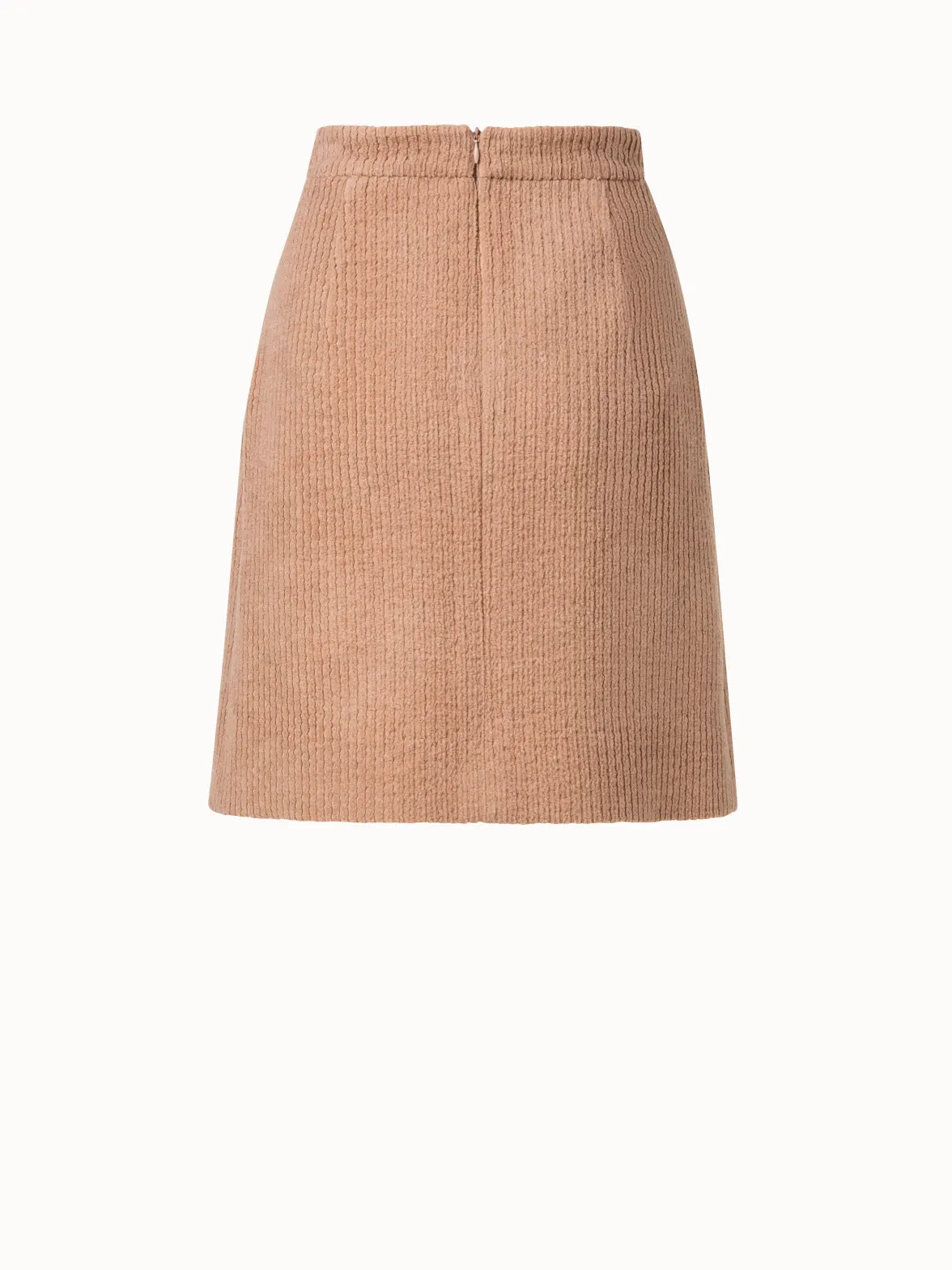 Wool Cashmere Velvet Corduroy Short Skirt