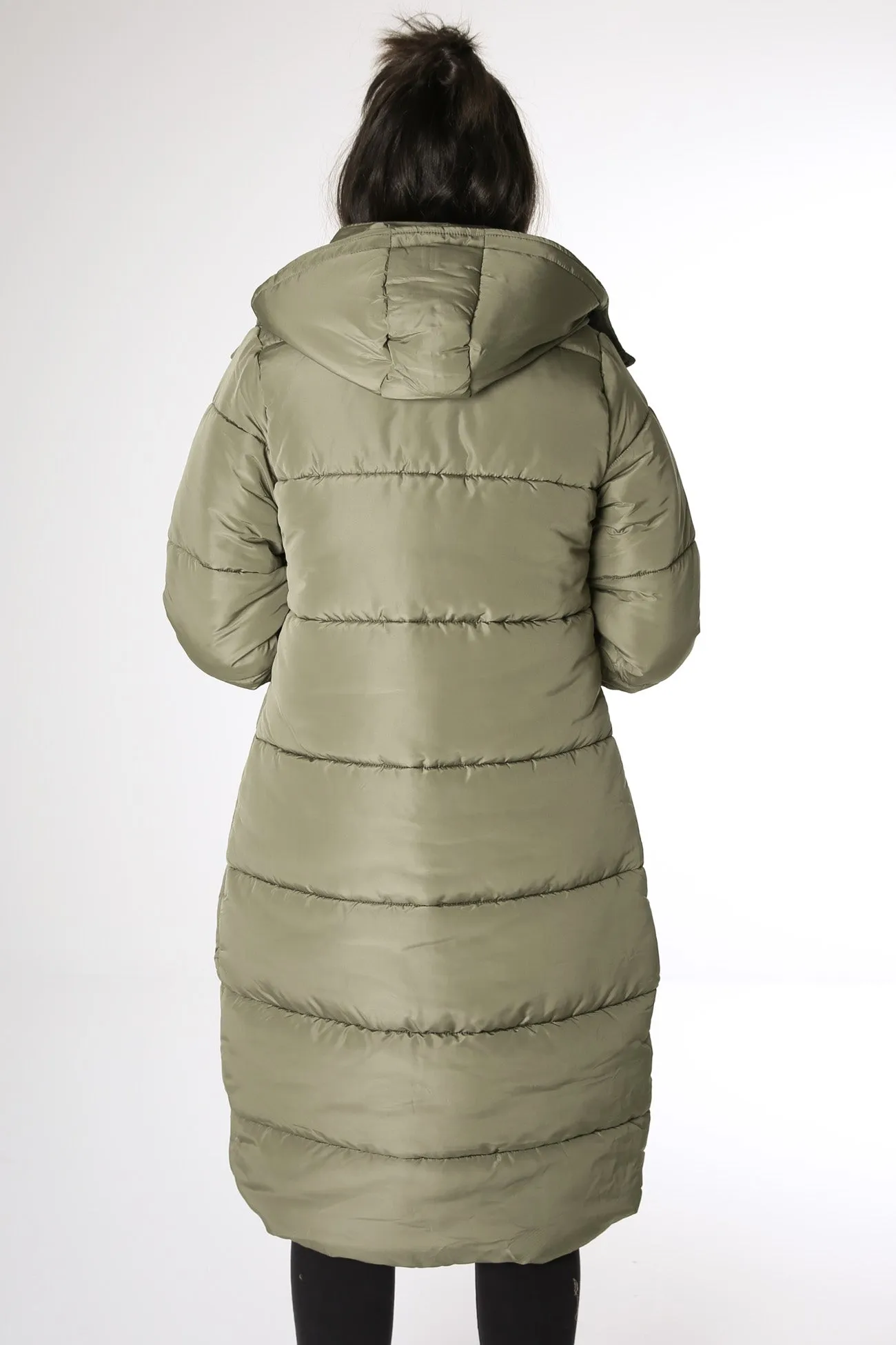 Zoe Longline Puffer Khaki